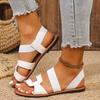 Fashion Women Sandals Flat Summer Clip-toe Casual Sandals Women Rome Narrow Band Ankle Sandals Buckle Strap Beach Designer Shoes Women