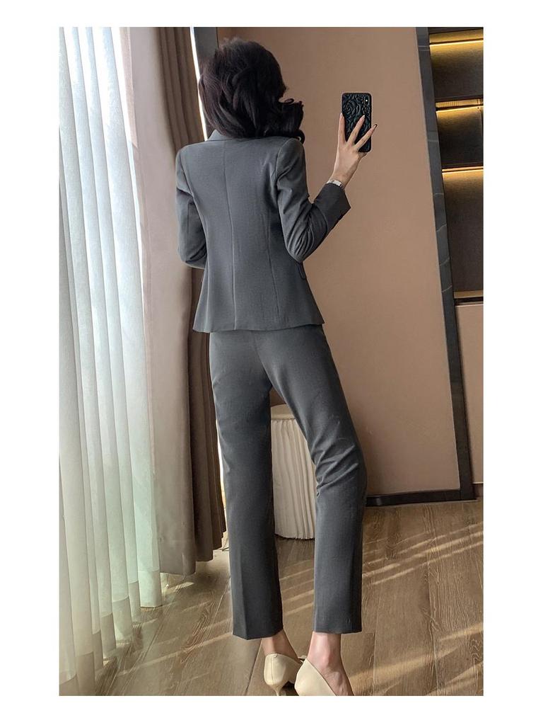 Women's 2025 Spring/Autumn High-End Professional Blazer, Goddess Style Suit Set
