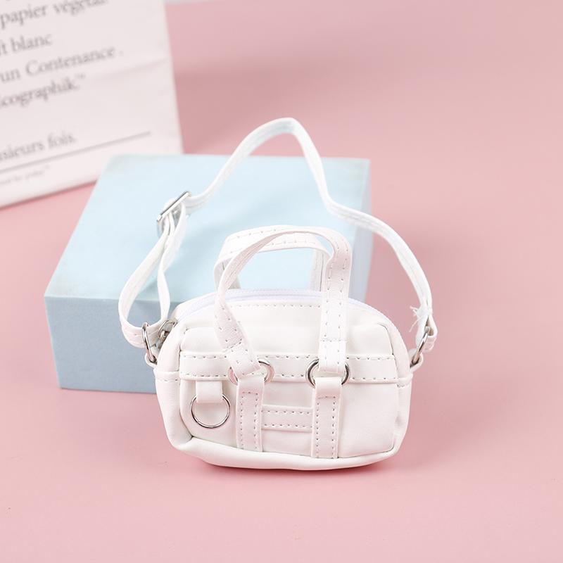Fashion 1/6 1/12 Dollhouse Miniature Leather Suitcase Mini Bag Backpack Doll Luggage Box Handbag Shoulder Bag Leather Bag Purses