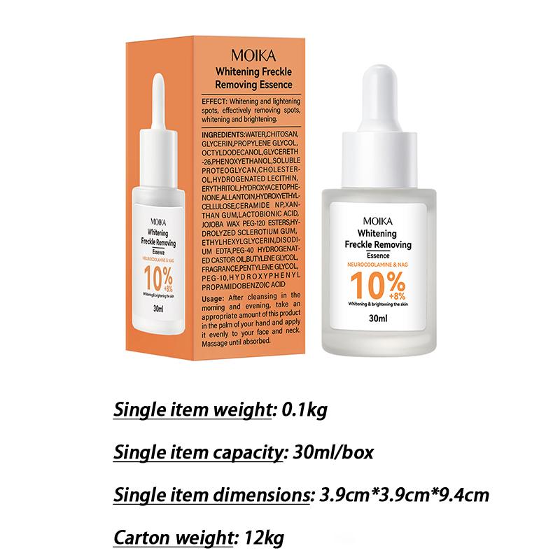 MOIKA Whitening Freckle Removing Essence Skin Tone Serum Fade Acne Mark Brightaening Beauty Skin Care Products 30ml