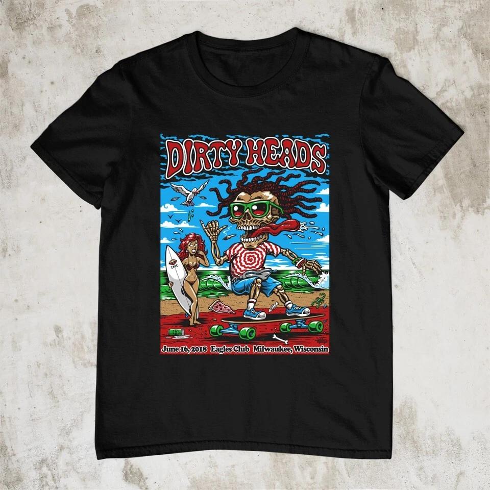 

NEW Rare Dirty Heads Band 2018 Concert Short Sleeve Black All Size Shirt OM33 2XL
