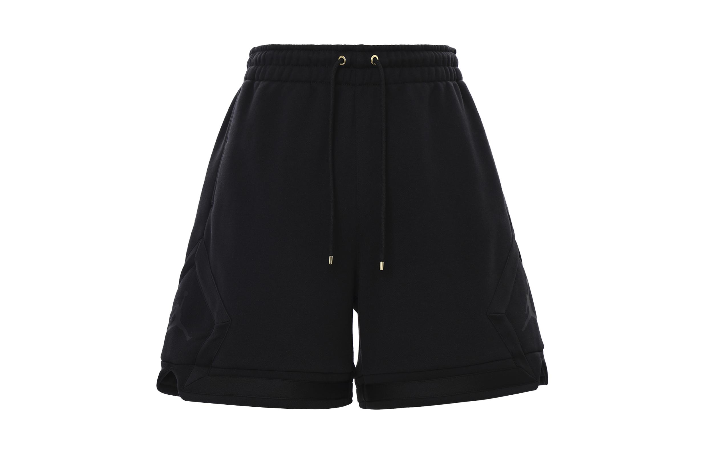 Jordan Flight Fleece Solid Color Fleece Lined Sports Casual Shorts Women s Black FN5419-010 L