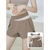 2026 Women's Quick-Dry Color Block Waistband Fitness Shorts - Breathable, Anti-Exposure for Yoga, Running & Training.