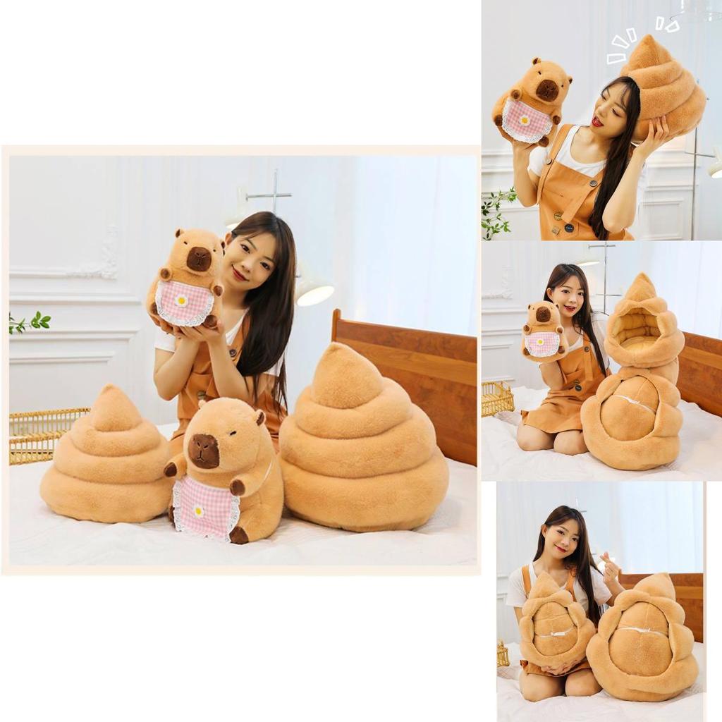 Entzückendes Capybara Plüschtier Kissen Weiches Stofftier für Mädchen Wichtelgeschenk