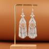 Retro Miao Silver Tassel Earrings: Ethnic Yunnan Long Dangle Women's Jewelry