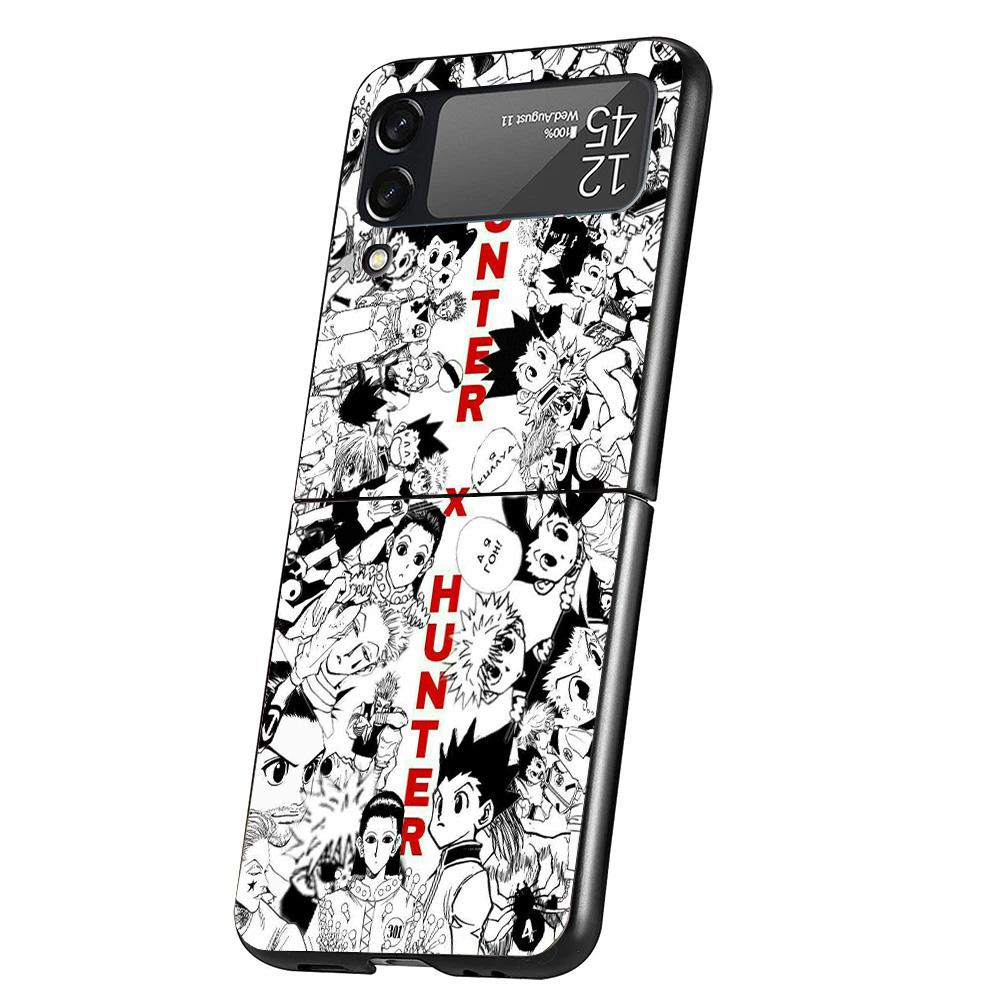 Hunter X Anime Cover Phone Case For Samsung Galaxy Z Flip 7 6 5 4 3 5G Flip7 Flip6 Flip5 Flip4 Flip3 Black Fundas Shell Galaxy Z