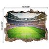 Self Adhesive 3D Stereo Broken Wall Football Field Wall Pasted Living Room Bedroom Football Club Sticker Decorative Painting