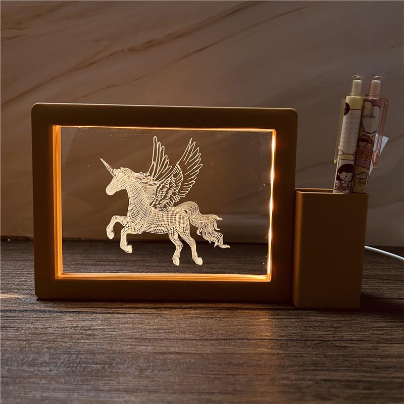 3D Photo Frame Pen Holder Night Light – Creative Graduation or Birthday Gift for Teachers and Classmates
