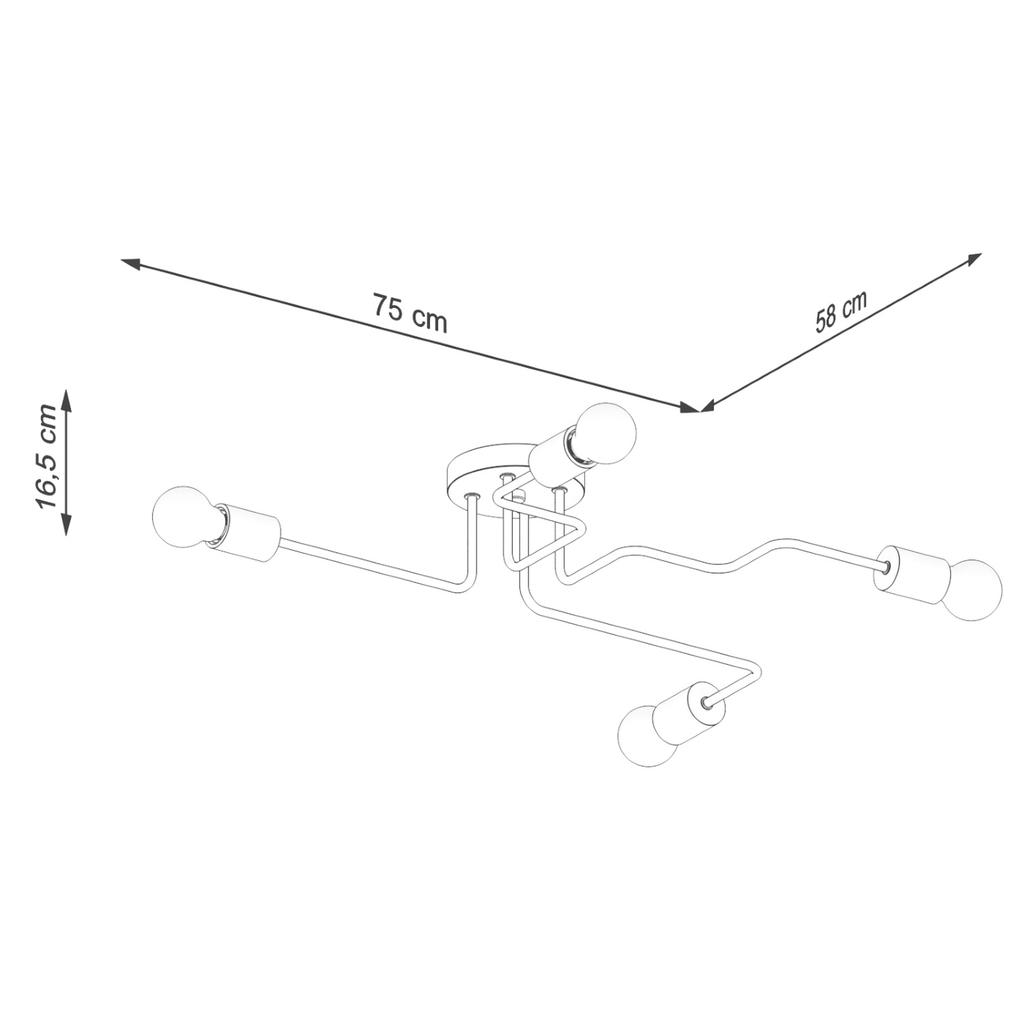 Timbo 4 Chandelier Black