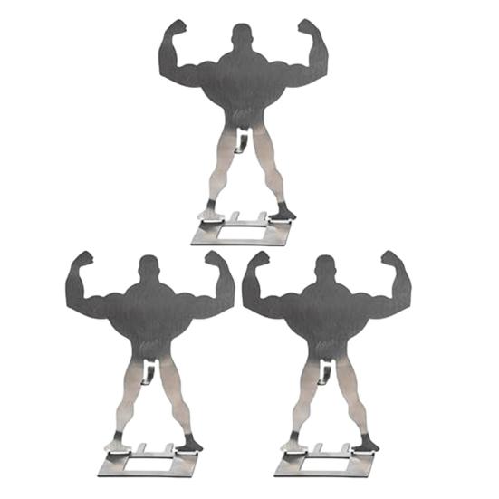 Yousheng Hot Dog Stand Tragbarer Edelstahl Muskelmann Hot Dog Halter zum Grillen von Würstchen Mais BBQ Zubehör Spülmaschinenfest Wiederverwendbar Geschenke