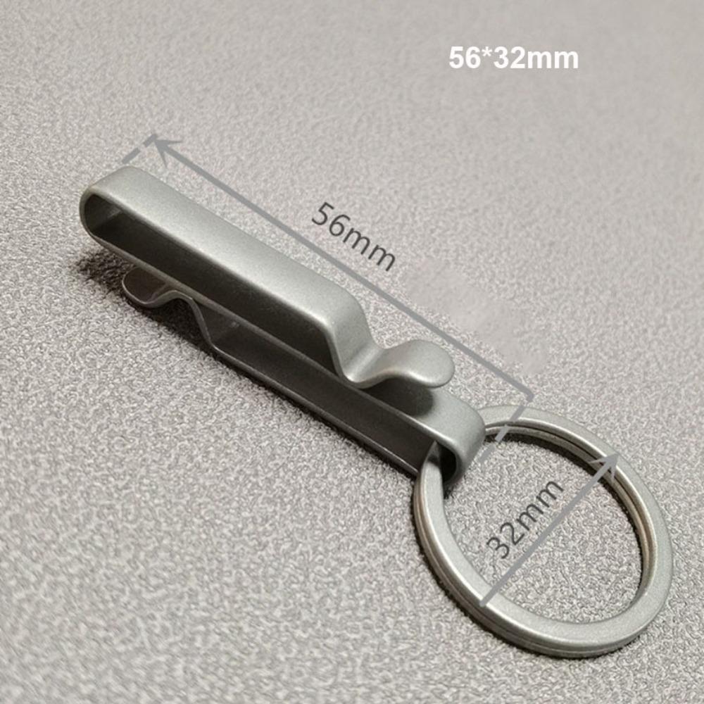 Lightweight Titanium Alloy Key Ring Multifunction Grey Hanging Webbing Buckle Quick Draw Outdoor Belt Clip Keychain