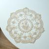 French Round Lace Placemat Ins Exquisite Embroidered Lace Table Mat European Style Photo Background Decorative Cloth