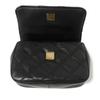 Used Willa Mini Top Handle Bag (10833) 153399 7922 Goat Quilted 2-Way Chain Double T Logo Black Women's from Japan