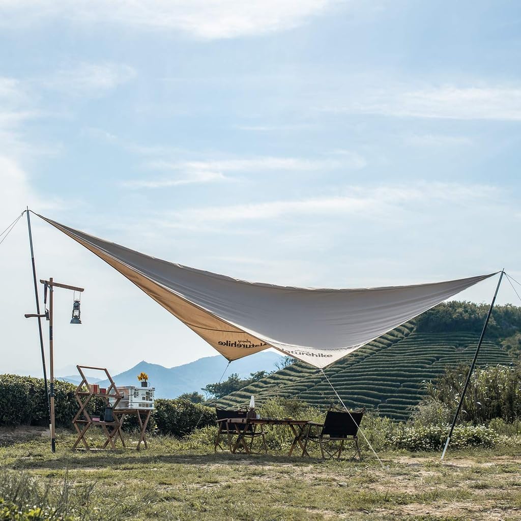 Naturehike Cotton Cloth TC Material Awning Tarp Waterproof Tarp Sunscreen Tear Resistant Durable Lightweight Portable Waterproof Shade Camping Hiking