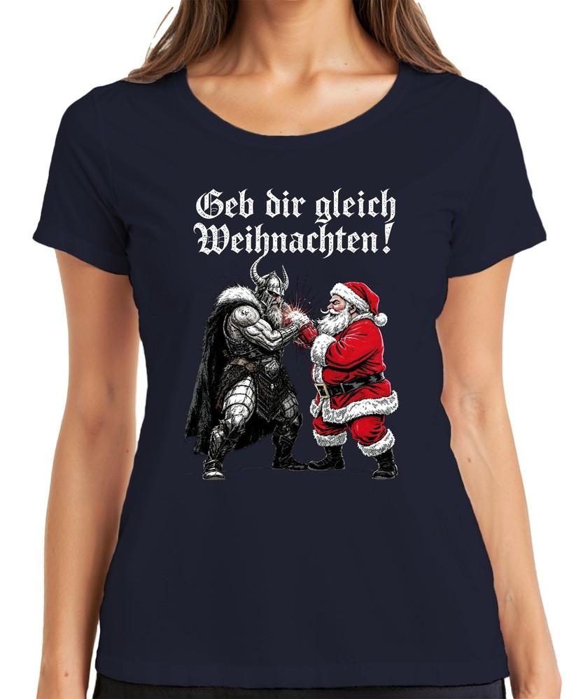 Go Christmas Viking Norse Yulnacht Christmas Ladies TShirt S