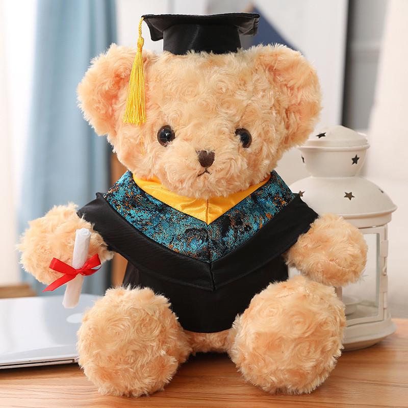 Drteddy Plush Bear Toy Cartoon Stuffed Animal Doll Decoration Gift Graduation