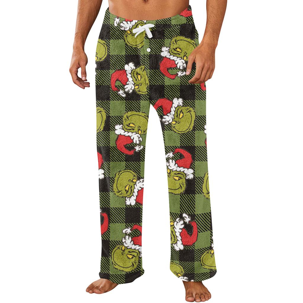 Herren Allover bedruckte Homewear-Hose Schlaf-Pyjamahose Lange Hose Pyjamahose