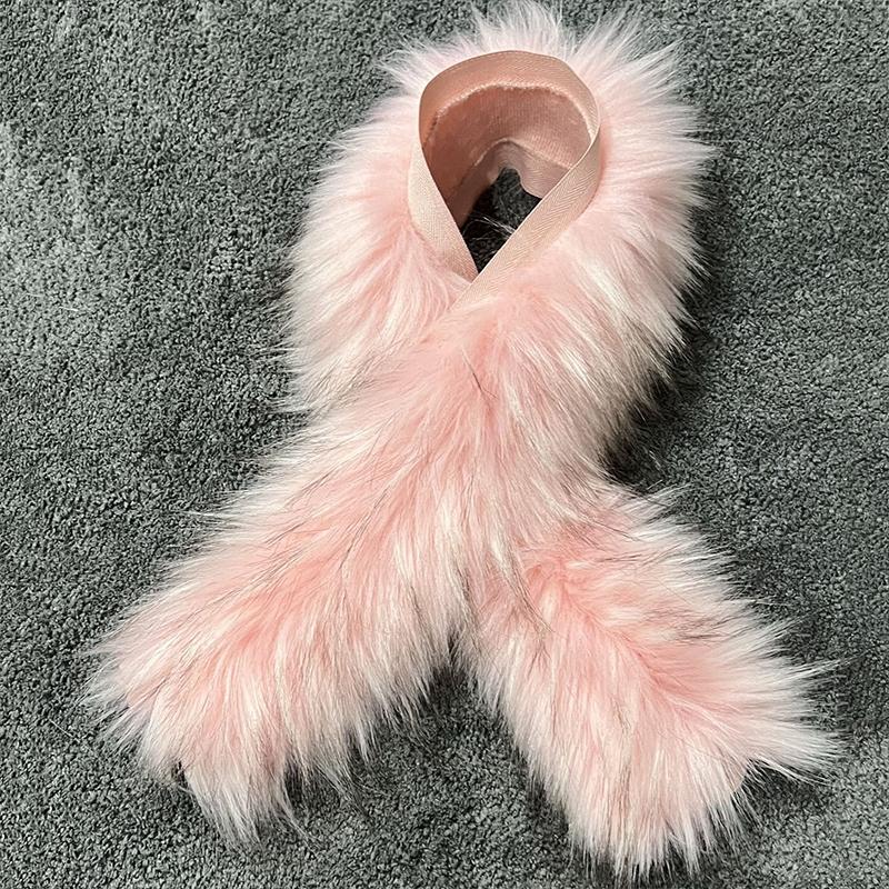 1M Imitation Raccoon Dog Hair Wool Faux Fox Fur Collar Craft Strips Lace Autumn Winter Clothing Accessories Scarf Hat Coat Edge