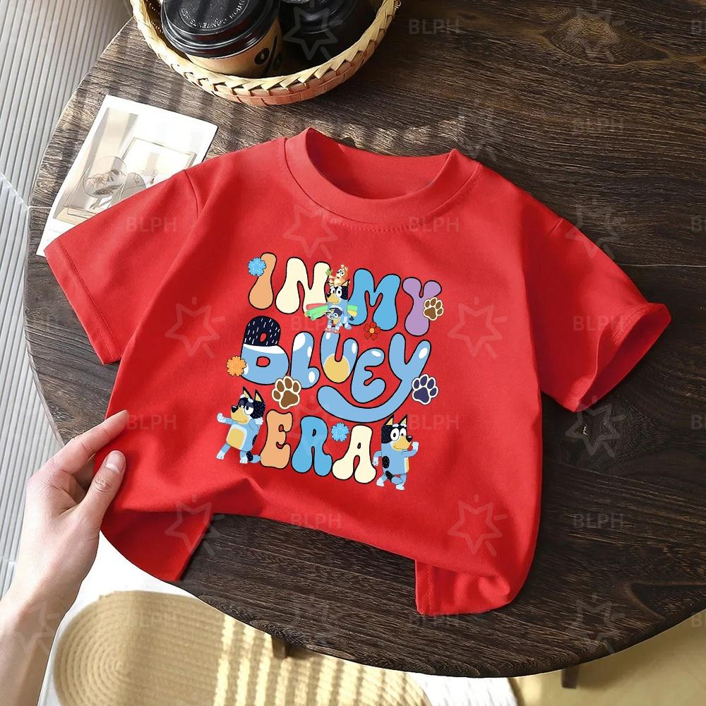 Kids Cute Honey Bluey Printed T Shirt Casual Soft Short Sleeve Tees for Boys Girls Cartoon Comfortable Summer Tops Est 2018