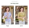 Elegant Summer Suit: Women's Short-Sleeve Chiffon Top & Wide-Leg Pants Set for Young & Middle-Aged Moms