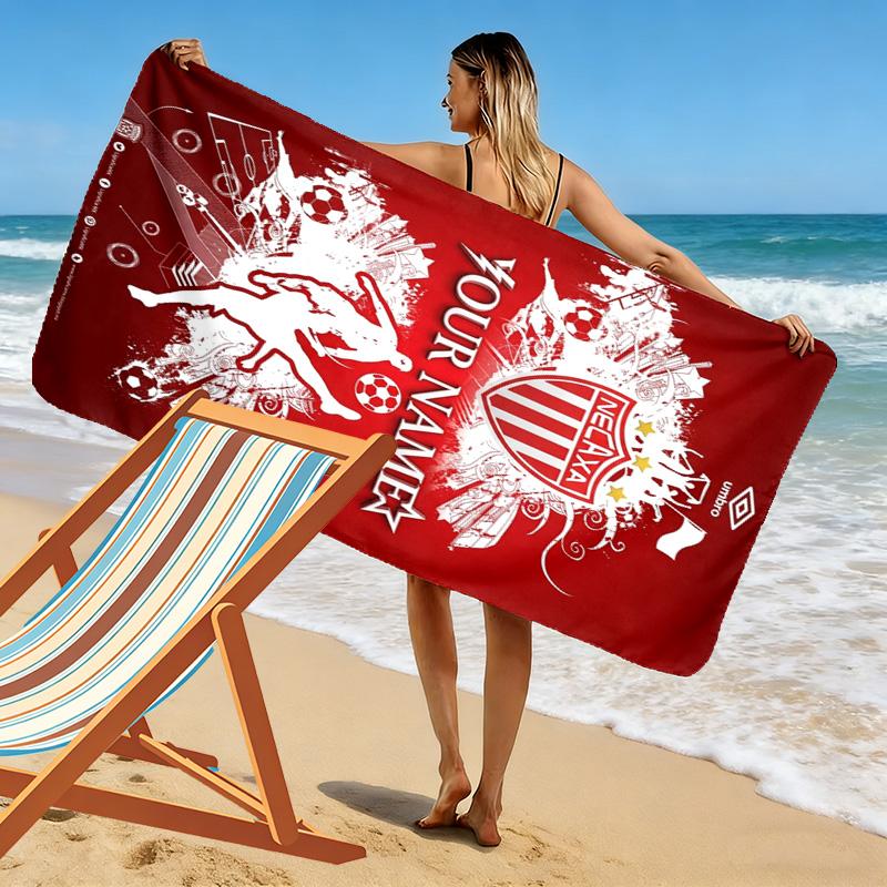 Name Custom Necaxa Print Beach Towel, Large Soft Quick Dry Towel for Beach Camping Swimming