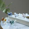 Mundgeblasene Mini-Vogelfigur Handgefertigtes Glas Kleine Vogelstatue Sammlerstück Vogelornament für Wohnzimmer Schlafzimmer Büro Schreibtisch Bücherregal Schrankdeko