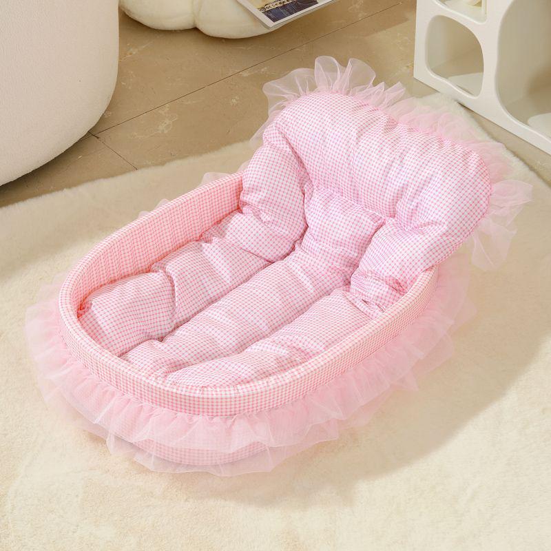 All-Season Washable Pet Nest: Non-Stick, Lightweight, Soft & Cozy for Small Dogs and Cats
