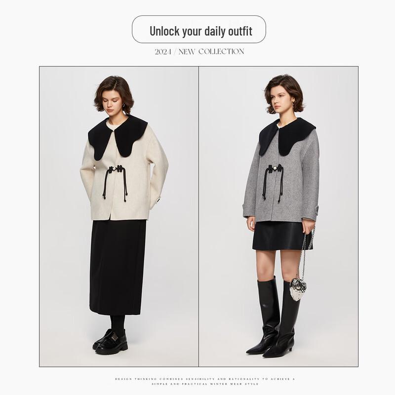 Women's Elegant Mid-length Wool Blend Coat