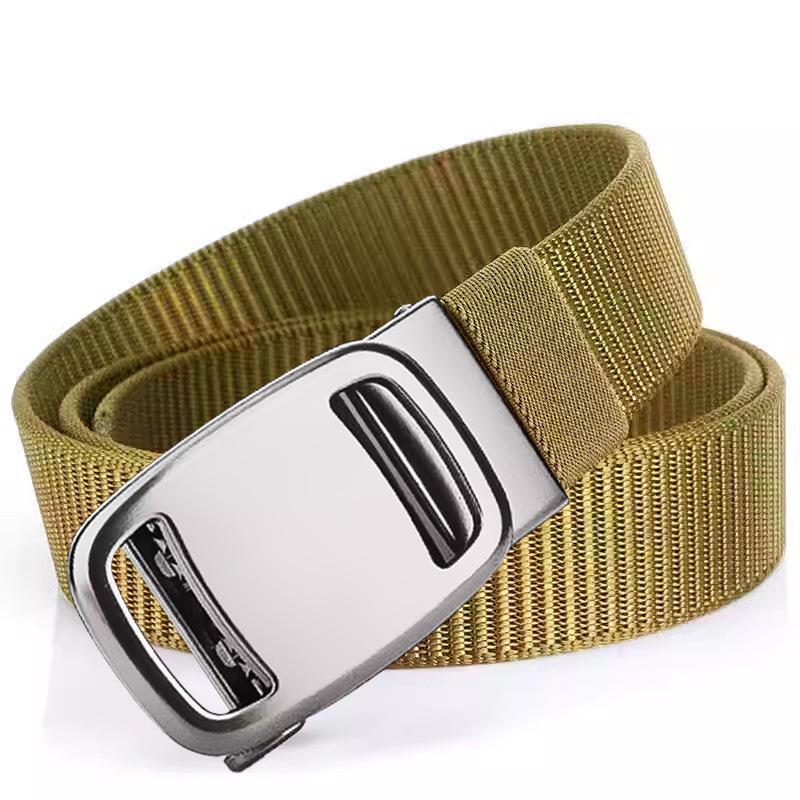 New Toothless Automatic Buckle Belt Nylon Canvas Belt Outdoor Leisure Breathable Tactical Belt
