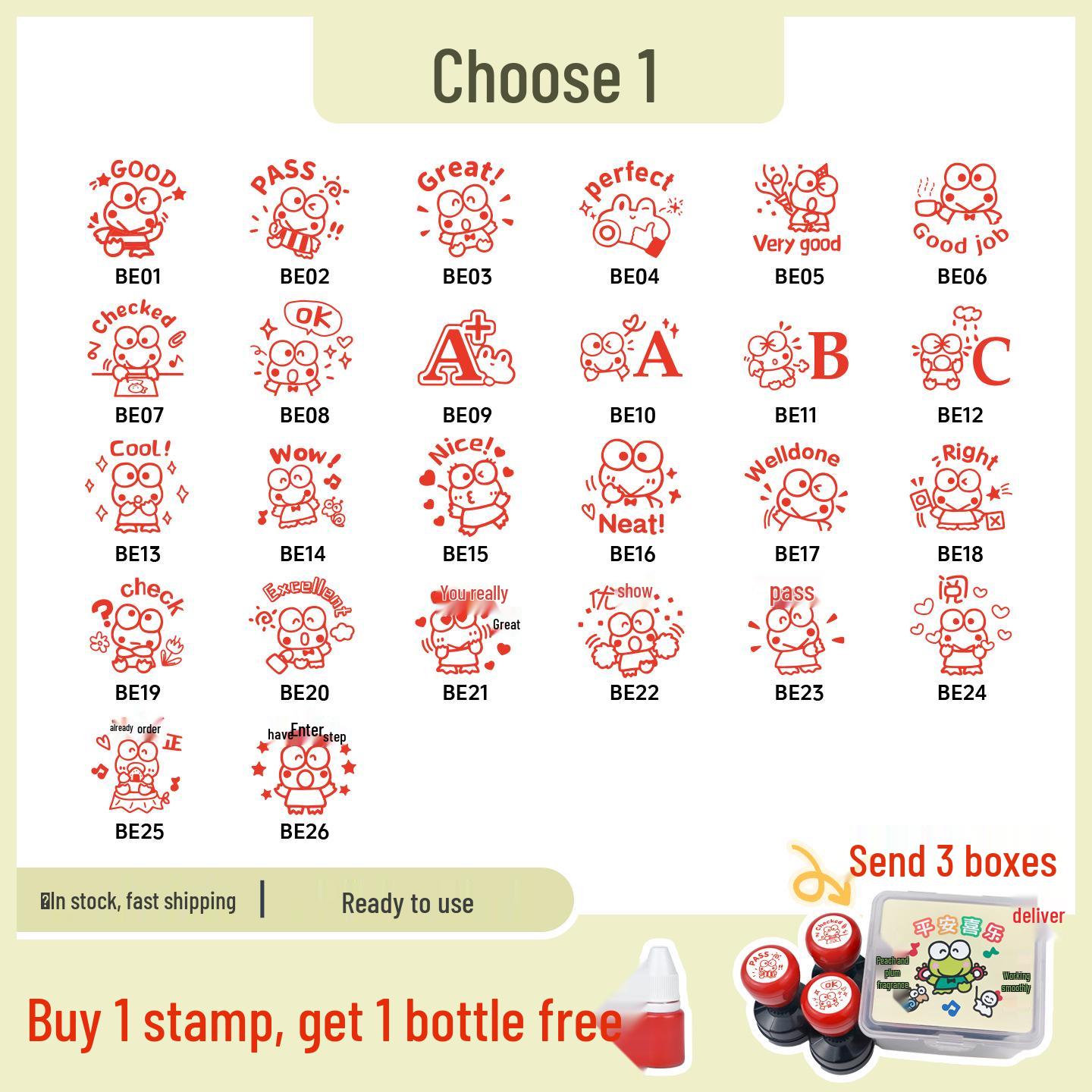 PASS Good Perfect: English Comment Stamp for Primary School Homework Correction