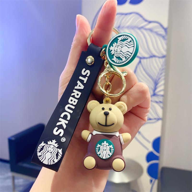 Breloc Creativ Cana Ceai cu Lapte Păpușă Ursuleț Drăguță Breloc Pandantiv Geantă Jucărie din Aparat Cadou