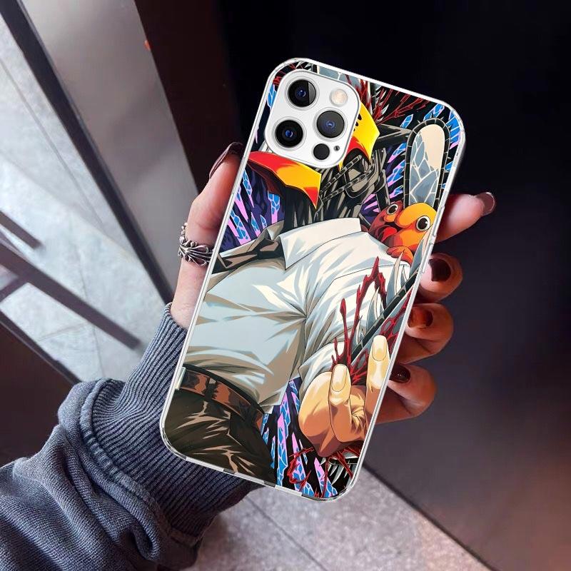 C-Chainsaw Mans Denji Phone Case For iPhone 17 Air 11 13 Mini 14 15 Plus 16 12 Pro Max 16E SE 7 8 Pattern Soft TPU Back Cover 1