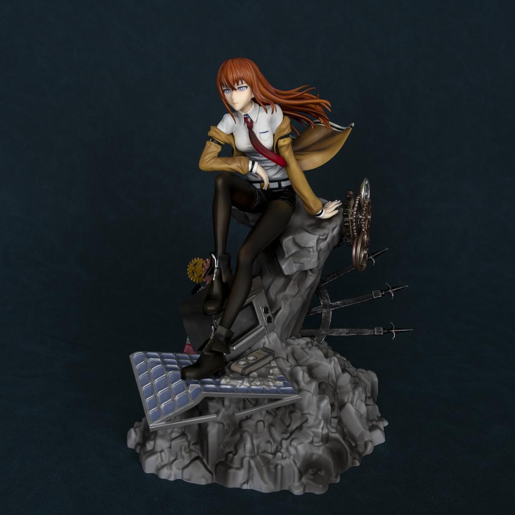 Steins Gate Figure Makise Kurisu Sitting Posture Anime Model Desktop Ornament Decorations Holiday Gifts Children Toys