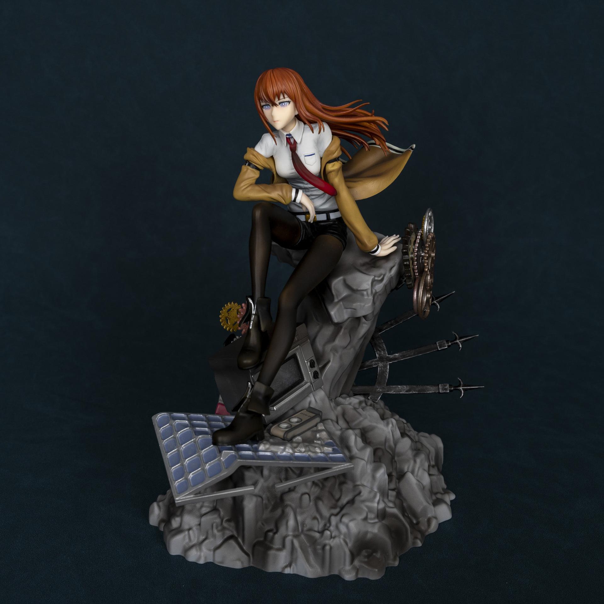 

SteinsGate Makise Kurisu Anime Action Figure 25.5cm PVC Laboratory Theme Collectible Desktop Decoration Ideal Gift for Fans 25.5cm
