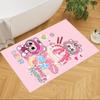 Labubu Customizable Name Area Rug Perfect for Bedrooms Foyer Outdoor Dining Room Antislip Carpet Anime Office Decor Perfect Gift for Friends & Family