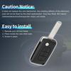 [A ABSOPRO] Compatible with Peugeot 3 Button Key Shell Case Keyless Entry Remote Key Case Replacement for 207