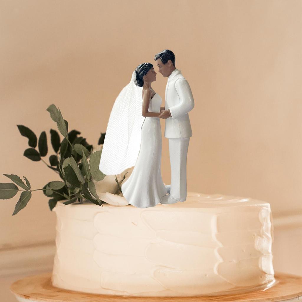 Hochzeitstortenaufsatz Mini Neuheit Braut Bräutigam Statue für Verlobungsfeiern