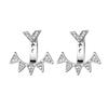 European American Fashion Rhinestone Crystal Triangle Stud Earrings
