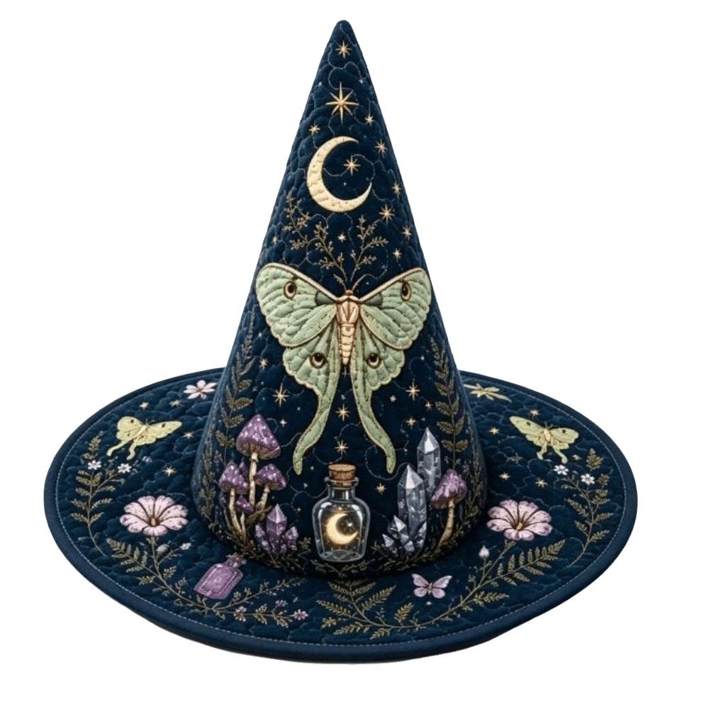 Vintage Halloween Witch Hat Wide Brim Festival Hat Gothic Party Hat Cosplay Party