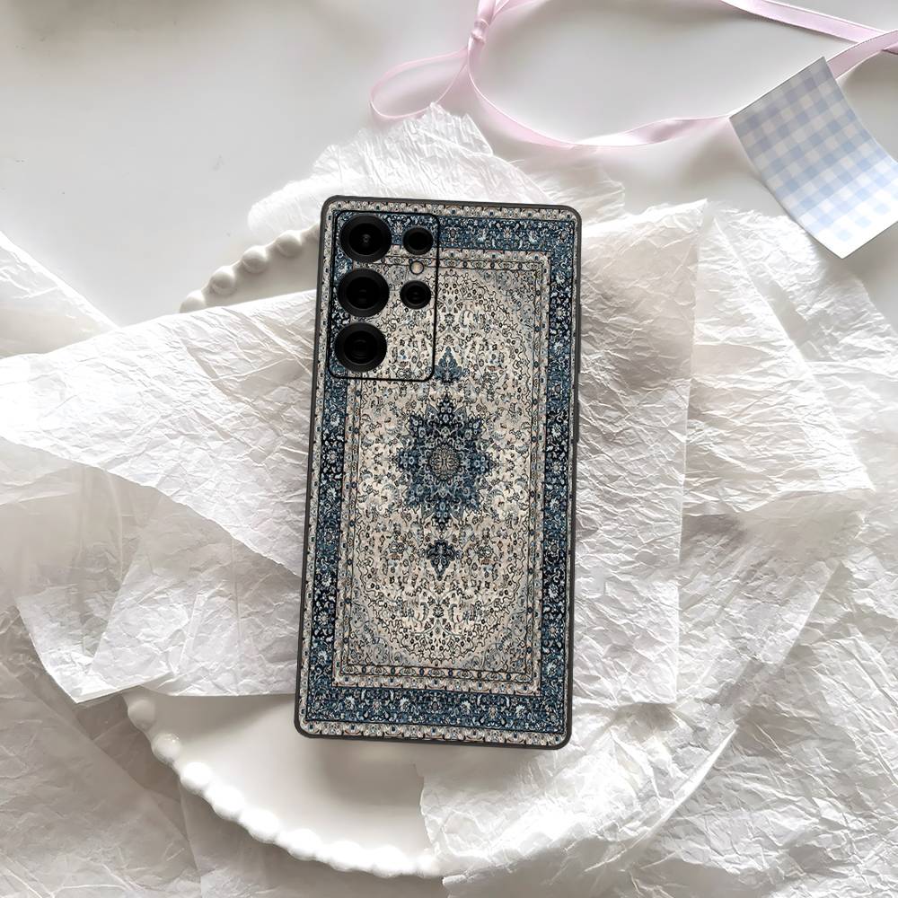 Funda de Teléfono con Diseño Floral de Alfombra Persa Para Samsung S 24 Fe 25 Ultra Plus 20 Lite 21 30 22 23 24 22 Ultra 5G Fundas