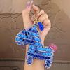 Cute Rhinestone-Studded Pony Keychain Car Keychain Women'S  Bag Charm Small Gift