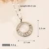 Trendy Colorful Zirconia Donut Pendant Titanium Steel Necklace for Women