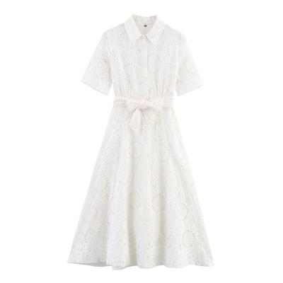 European & American Style Women's Embroidered Shirt Dress