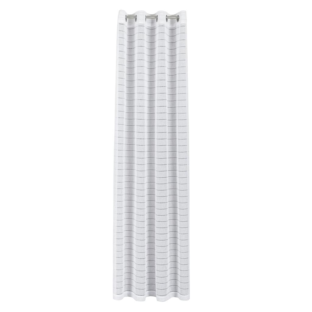 424088 Cortina Lista Blanca Lisa con Corte 140X250 Cm