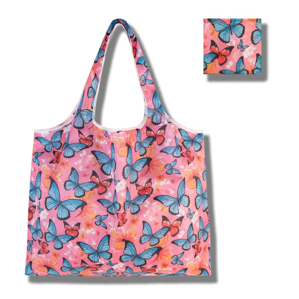 Eco-Friendly Large Capacity Foldable Tote Bag - Creative, Portable, Printed, and In Stock