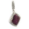 Les Trésors De Lily [L6696] - Anhänger Silber 'Sissi' rosa weiß silbern (rhodiniert) - 10x10 mm