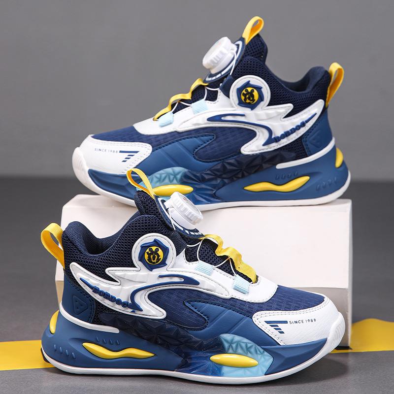 

Boys sports shoes spring and autumn new leather surface middle and older children s basketball shoes versatile casual boys running shoes 40