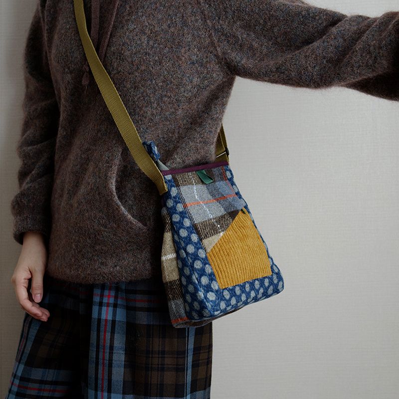 

Housedesign Оригинальная новая сумка-слинг для мобильного телефона 2025, мини-легкая сумка через плечо, маленькая сумка в стиле ретро с цветовой блокировкой Dot