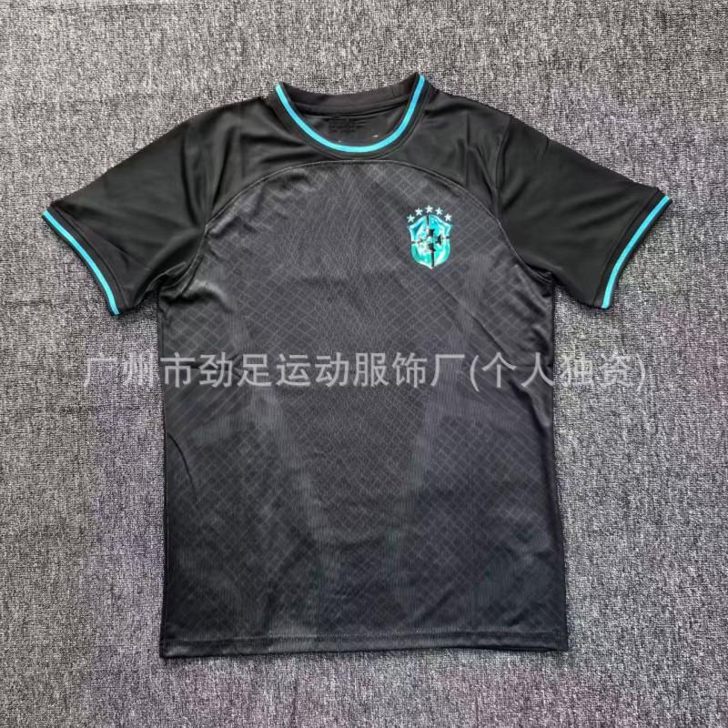 Maglia da Calcio Casa Trasferta Nazionale Brasiliana Neymar 10 Stampa Corona Edizione Fan Manica Corta