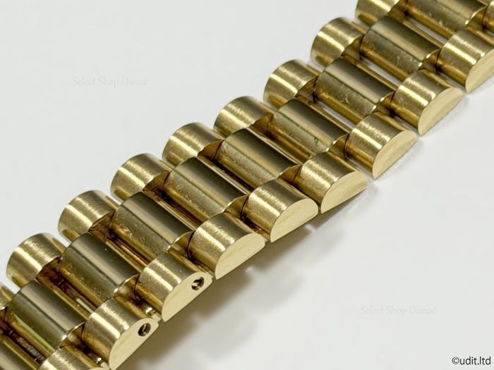 [USED] 20mm lug width Rolex compatible President bracelet watch strap, gold